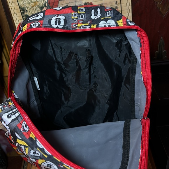 Walt Disney World Backpack Mickey Mouse Expressions Red Yellow Grey EUC - Picture 15 of 17
